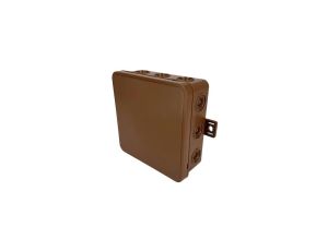 Puszka hermetyczna natynkowa elastyczna 100x100x41mm 12-wlotowa, zamknięcie na klik IP54 brązowa EDO