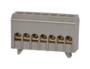 Listwa zerowa 7-modułowa 7x16mm - szara F2.0264