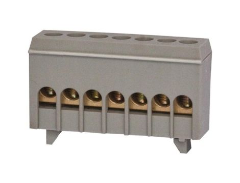 Listwa zerowa 7-modułowa 7x16mm - szara F2.0264