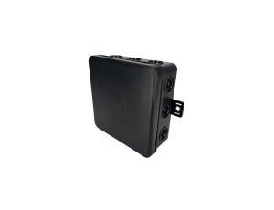 Puszka hermetyczna natynkowa elastyczna 100x100x41mm 12-wlotowa, zamknięcie na klik IP54 czarna EDO