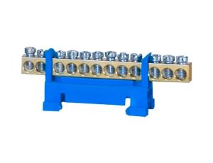 Listwa zerowa 12-modułowa niska podstawa - niebieska F2.0116