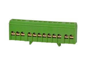 Listwa zerowa 12-modułowa 12x16mm - zielona F2.0259