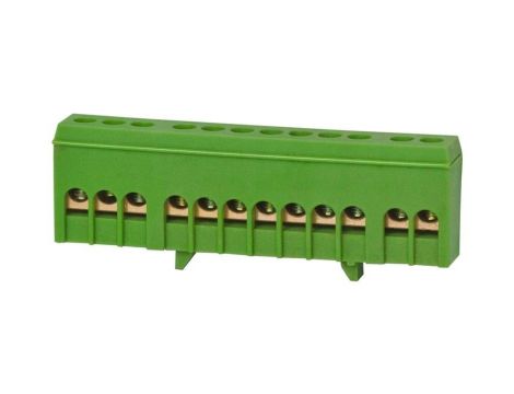 Listwa zerowa 12-modułowa 12x16mm - zielona F2.0259