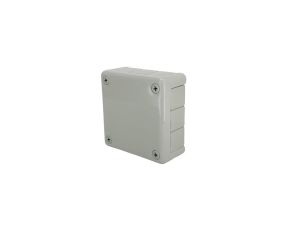 Puszka hermetyczna natynkowa 98x98x42mm 12-wlotowa, z dławikami gumowymi, IP55 zamknięcie na wkręty, szara EDO