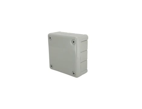 Puszka hermetyczna natynkowa 98x98x42mm 12-wlotowa, z dławikami gumowymi, IP55 zamknięcie na wkręty, szara EDO