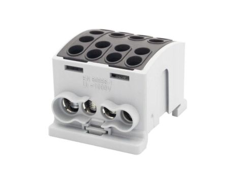 Zacisk na szynę czarny 100A-4 (1x25 3x16 / 1x25 3x16) F2.0365