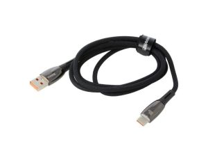 Kabel USB A wtyk - USB C wtyk 1m czarny tekstylny 100W CADH000401