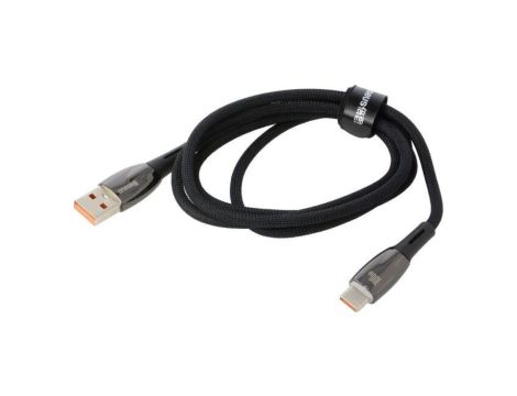Kabel USB A wtyk - USB C wtyk 1m czarny tekstylny 100W CADH000401