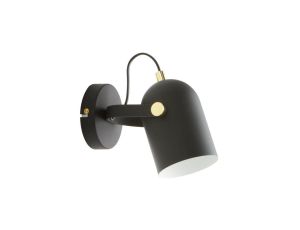 Kinkiet lampa ścienna ARIES kolor czarny mat/złoty, biały metal, E27 IP20 A6005-1 Zuma Line