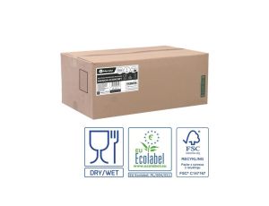 Ręczniki papierowe MERIDA Economy białe jednowarstwowe 4000 szt. ECOLABEL VEB036