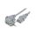 Kabel: 3x1mm2, CEE 7/7 (E/F) wtyk kątowy,IEC C13 żeński LT322+501 H05VV-F 3X1.0 1.8M GRY