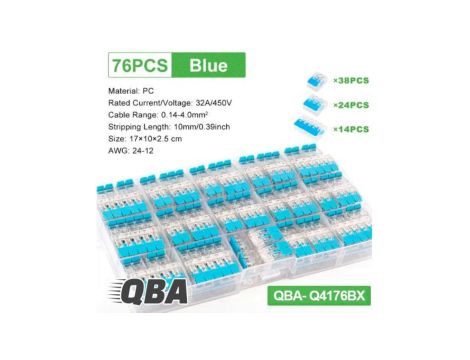 Zestaw szybkozłączek elektrycznych Q4176BX 76szt