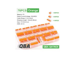 Zestaw szybkozłączek elektrycznych Q4176OX 76szt