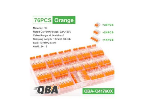 Zestaw szybkozłączek elektrycznych Q4176OX 76szt