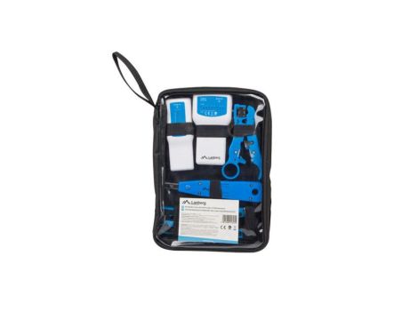Zestaw narzędzi do sieci LAN (zaciskarka RJ, tester, ściągacz izolacji, zaciskacz nóż LSA) NT-0302 w etui
