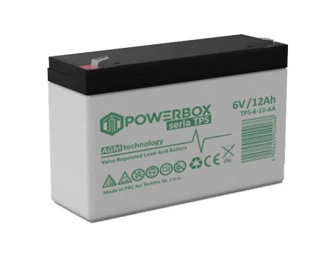 Akumulator AGM bezobsługowy Powerbox TPS 6V 12Ah
