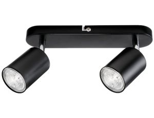 Lampa Kinkiet Oprawa SIENA 2xgu10 czarna podwójna do LED LUX07007