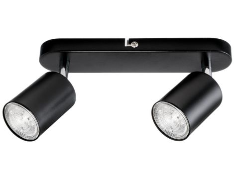 Lampa Kinkiet Oprawa SIENA 2xgu10 czarna podwójna do LED LUX07007