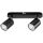 Lampa Kinkiet Oprawa SIENA 2xgu10 czarna podwójna do LED LUX07007