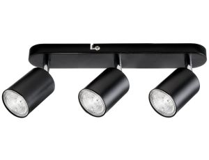 Lampa Kinkiet Oprawa SIENA 3xgu10 czarna potrójna do LED LUX07008