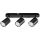 Lampa Kinkiet Oprawa SIENA 3xgu10 czarna potrójna do LED LUX07008