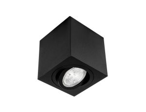 Oprawa kwadrat CUBE Gu10 piaskowana czarna sufitowa natynkowa regulowana (nie zawiera źródła światła) LUX06567