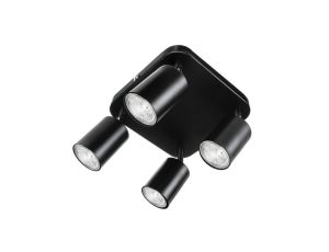 Lampa Kinkiet Oprawa SIENA 4xgu10 czarna poczwórna do LED LUX07009