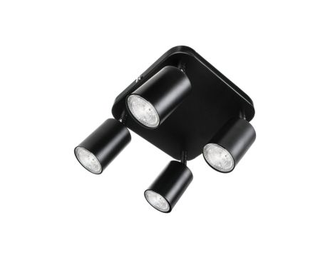 Lampa Kinkiet Oprawa SIENA 4xgu10 czarna poczwórna do LED LUX07009