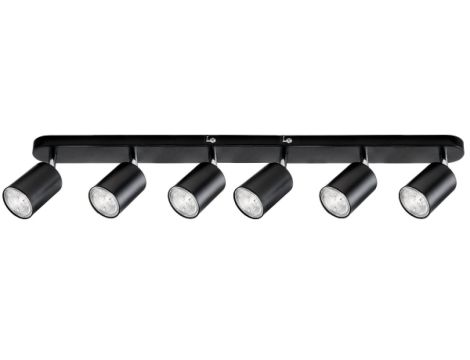 Lampa Kinkiet Oprawa SIENA 6xgu10 czarna sześciokrotna do LED LUX07010