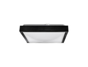 Lampa plafon PLATO-K-B 2 x E27 300x300 kwadrat ramka czarna szczotkowana PMA