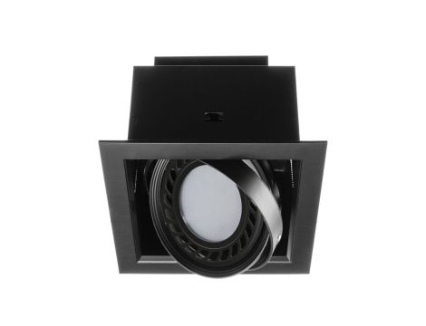 Oprawa sufitowa wpuszczana AQUA czarna 1xAR111 (front aluminiowy szczotkowany) LUX02513