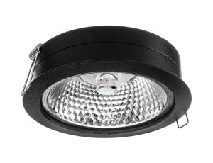 Oprawa sufitowa wpuszczana OVAL IN-AR111 czarny (stop aluminium) LUX06190