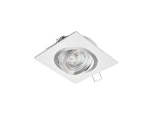 Oprawa JOTA K/1 kwadrat drapana biała aluminiowa regulowana