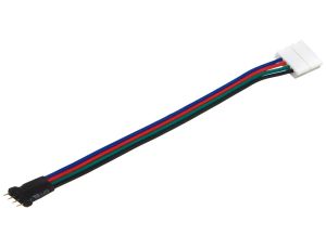 Złączka led t+k+4 pin do taśmy led RGB 10mm 12V/24V DC max 3A LUX00160