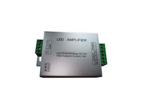 Amplifier wzmacniacz sygnału led RGB 12A 144W 12/24V DC LUX00092