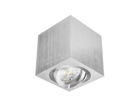 Oprawa kwadrat CUBE Gu10 srebrna sufitowa natynkowa
