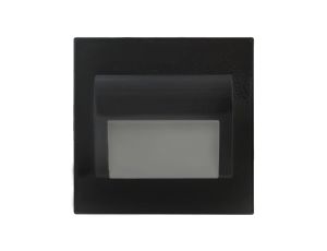 Oprawa Beryl czarna 1,5W 12V DC ciepła 9 led smd 3014 kwadrat do puszki fi 60