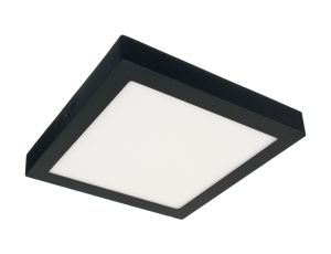 Plafon Modesto kwadrat LED 24W czarny mat 300x300mm 2400lm 3000K aluminium CreeLamp CLM206-B