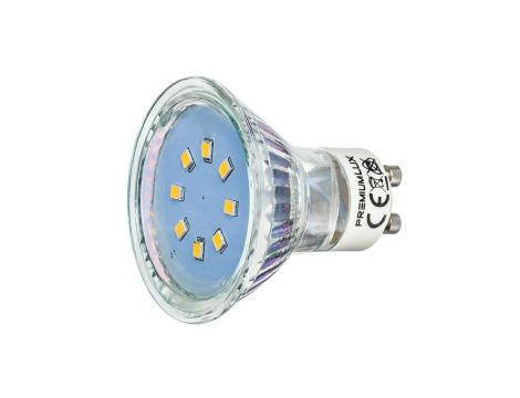Żarówka Gu10 8 led smd 2835 1W zimna biała