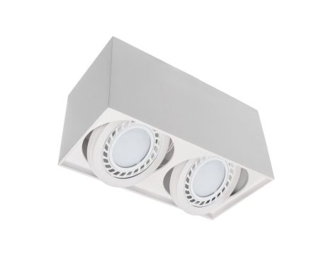 Oprawa sufitowa natynkowa SURF AR111 ES111 2 x biała piaskowana matowa + LED gu10 230V 9W gratis ES111 CLS111-w2