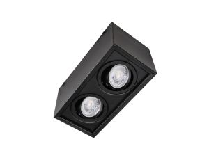 Oprawa sufitowa natynkowa BRICK2-SE-B black czarna 2xGu10 podwójna LUX06664