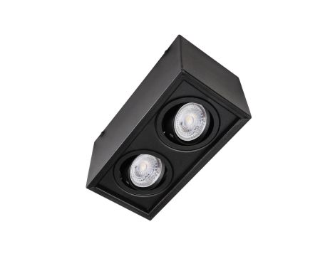 Oprawa sufitowa natynkowa BRICK2-SE-B black czarna 2xGu10 podwójna LUX06664