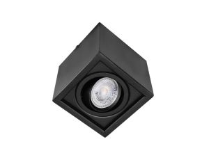 Oprawa sufitowa natynkowa BRICK-SE-B black czarna 1xgu10 pojedyncza kwadratowa LUX06662