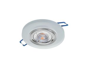 Oprawa szklana GLASSO-O-F okrągła frost / szron 90x8 halogenowa wpuszczana