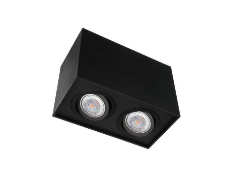 Oprawa sufitowa natynkowa INDI-2 Gu10 230V sand black / czarna piaskowana 180x97x124