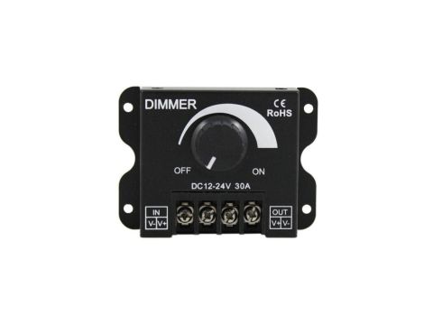 Ściemniacz led 30A 360W 12VDC manualny 12V/24V czarny