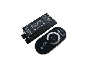 Ściemniacz LED RF 300W 12V 24V 25A czarny pilot radiowy dotykowy