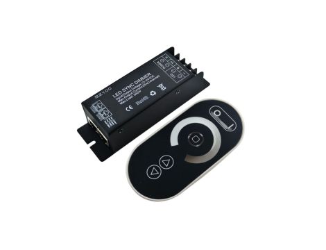 Ściemniacz LED RF 300W 12V 24V 25A czarny pilot radiowy dotykowy