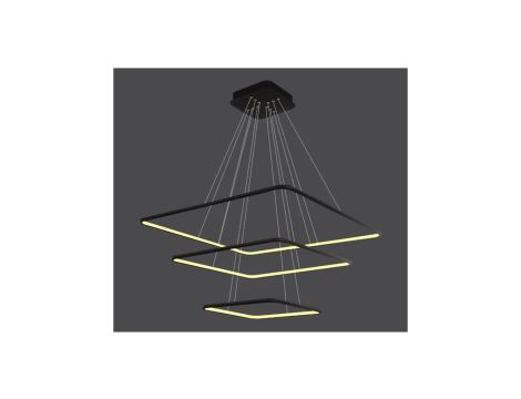 Lampa LED Saturn 196W 80+100+120cm x 120cm 3000K wisząca (świeci do wewnątrz) kwadrat 5600lm