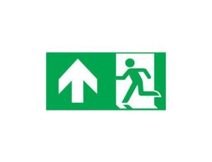 Piktogram wyjście w górę lewo E11 Intelight do OXIMIA, ramki dwustronnej ORION, SUPREMA